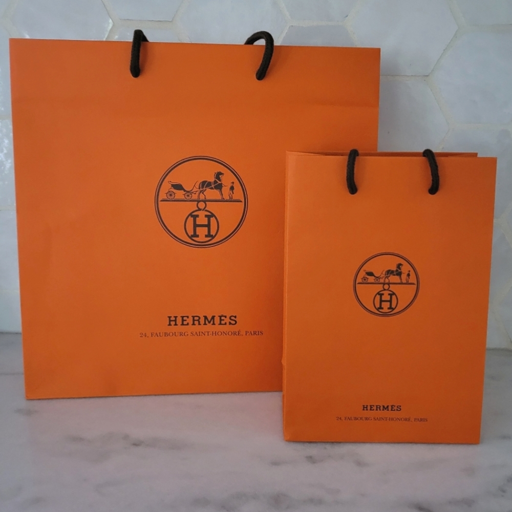 AUTHENTIC 🌟 TWO Hermes Empty Gift Shopping Bag